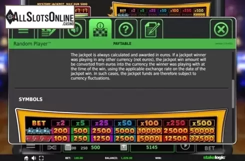 Features 2. Random Player from StakeLogic