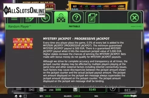 Features 1. Random Player from StakeLogic