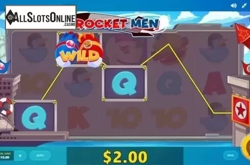 Wild Win screen. Rocket Man (Red Tiger) from Red Tiger