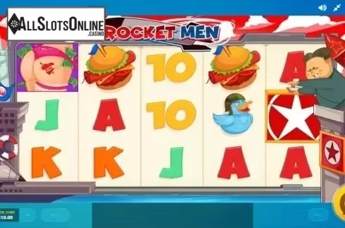 Kim's little game screen . Rocket Man (Red Tiger) from Red Tiger