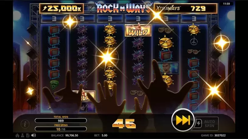 Rock N' Ways XtraWays slot screenshot 6