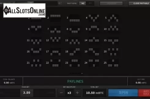 Paytable 5. SatoshiSlot Flash from satoshislot