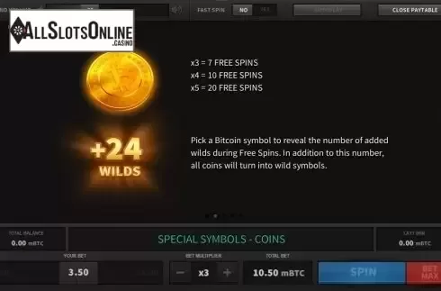 Paytable 2. SatoshiSlot Flash from satoshislot