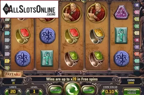 Game Workflow screen. Secret Code from NetEnt