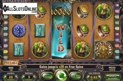 Win Screen . Secret Code from NetEnt