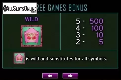 Paytable 1. Shanghai Rose from High 5 Games