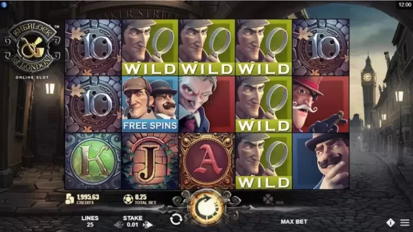 Sherlock of London slot screenshot 3