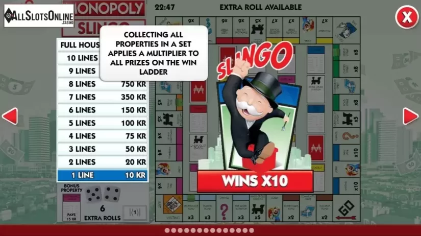 Game Rules 3. Slingo Monopoly from Slingo Originals