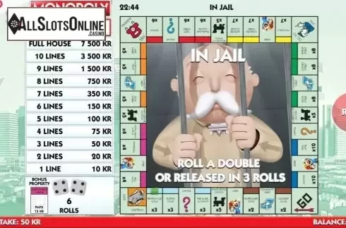 Game Screen 3. Slingo Monopoly from Slingo Originals