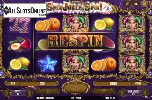 Respin Feature 1. Spin Joker, Spin from Fugaso
