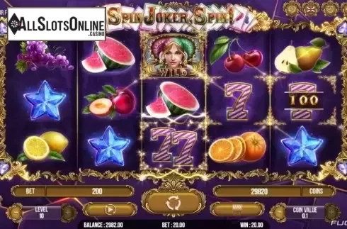 Win Screen 2. Spin Joker, Spin from Fugaso