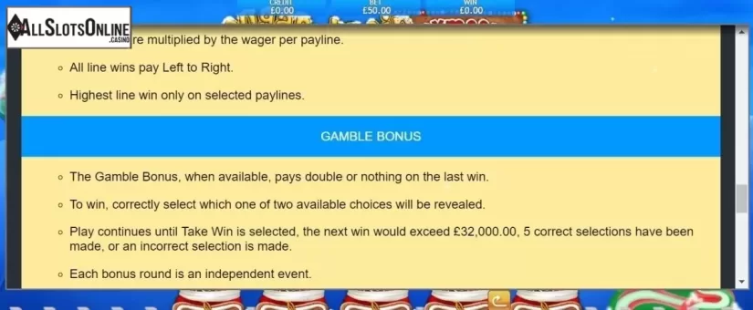 Gamble Bonus. Sugar Train Xmas from Eyecon