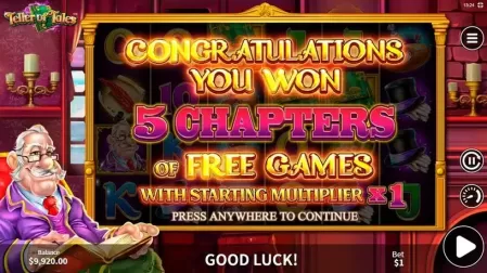 Teller of Tales slot screenshot 3