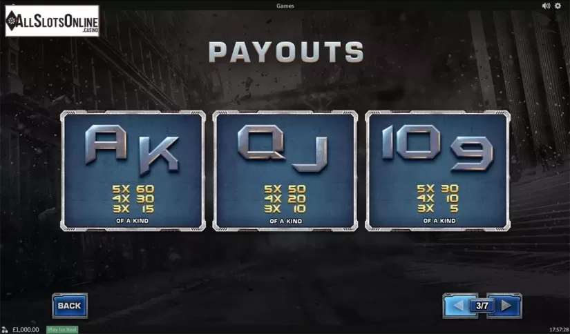 Paytable 3. The Dark Knight Rises (Playtech) from Playtech