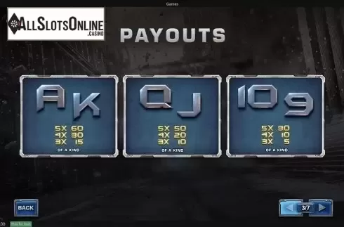 Paytable 3. The Dark Knight Rises (Playtech) from Playtech