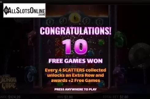 Free Spins 1. The Demon Code from NextGen