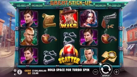 The Great Stick-Up slot screenshot 1