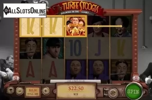 Win Screen. Three Stooges (Pariplay) from Pariplay