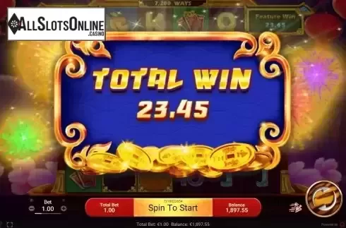 Total Win in Free Spins Screen