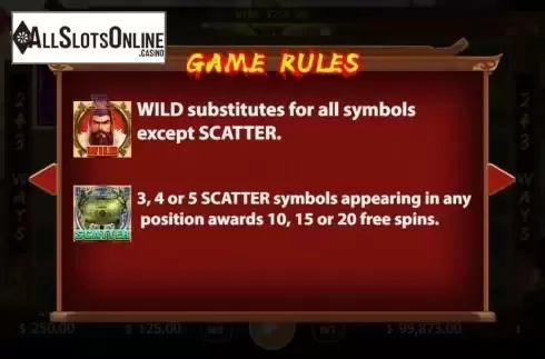 Special Symbols Screen