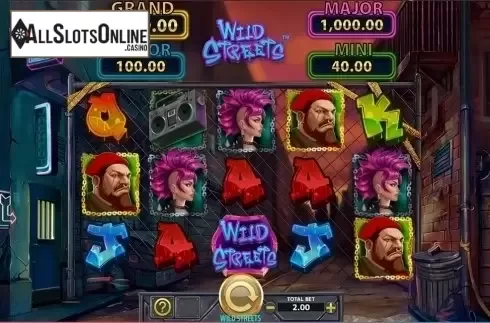 Reels screen. Wild Streets from Red7