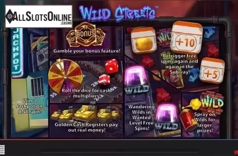 Intro screen. Wild Streets from Red7