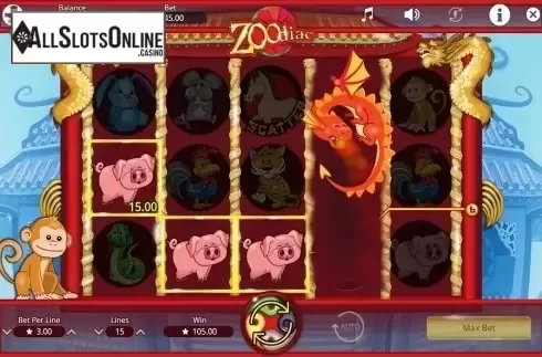 Wild win screen 2. Zoodiac from Booming Games