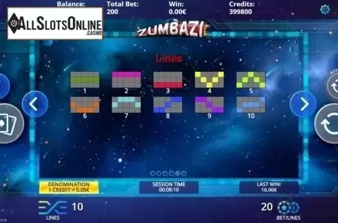 Paylines. Zumbazi from DLV