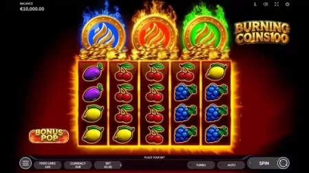 Burning Coins 100 slot screenshot 1