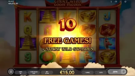 Giant Wild Goose Pagoda slot screenshot 3