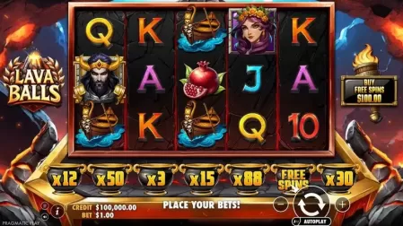 Lava Balls slot screenshot 1