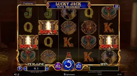 Lucky Jack Tuts Treasures slot screenshot 7