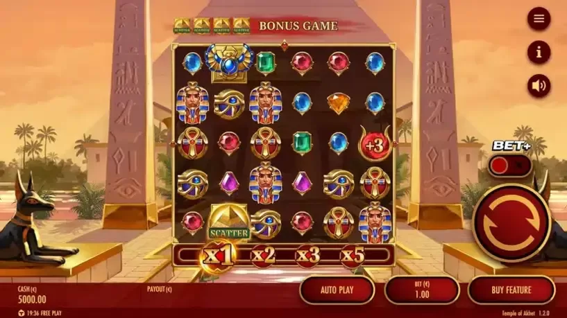Temple of Akhet slot screenshot