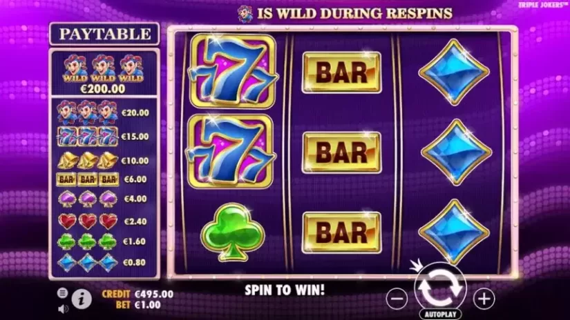 Triple Jokers slot screenshot 1