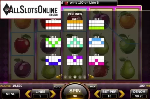 Paylines. 25 Diamonds from Spin Games