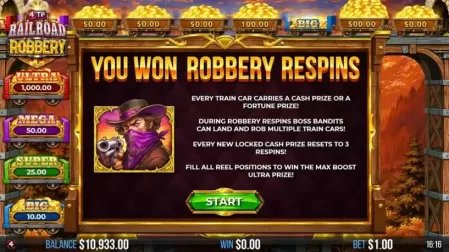 4TP Railroad Robbery slot screenshot 4