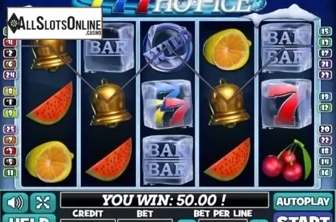 Win Screen. 777 Hot Ice from PlayPearls
