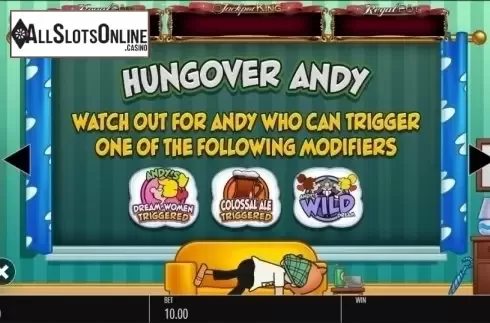 Paytable 2. Andy Capp Jackpot King from Blueprint