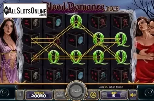 Win screen 2. Blood Romance Dice from Mancala Gaming