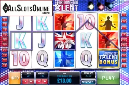 Screen9. Britain's Got Talent from Playtech
