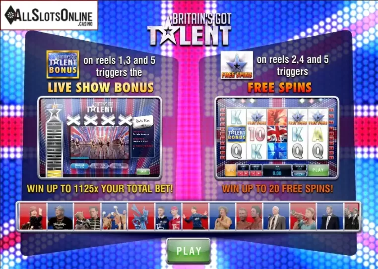 Screen2. Britain's Got Talent from Playtech