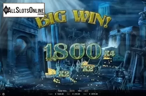 Big win screen. Calipso from Thunderspin