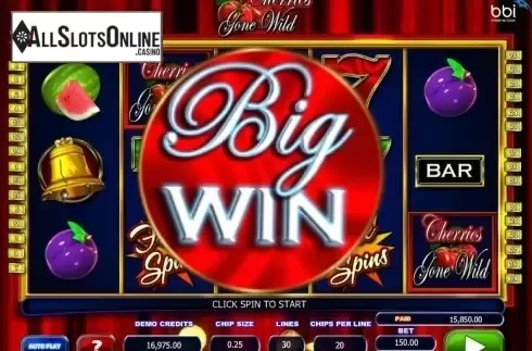 Big Win. Cherries Gone Wild from Microgaming