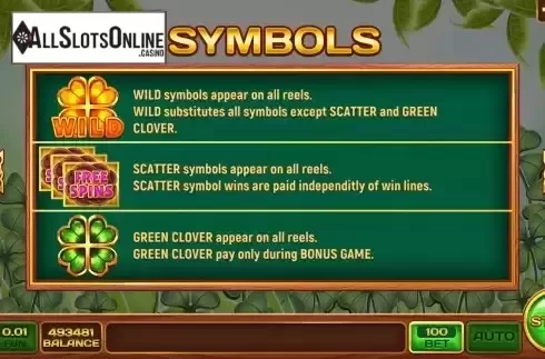Special symbols screen