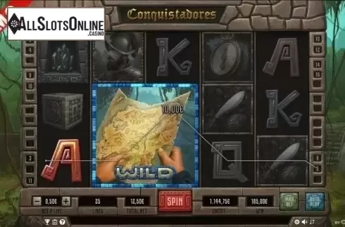 Expanding symbol win screen. Conquistadores from Capecod Gaming