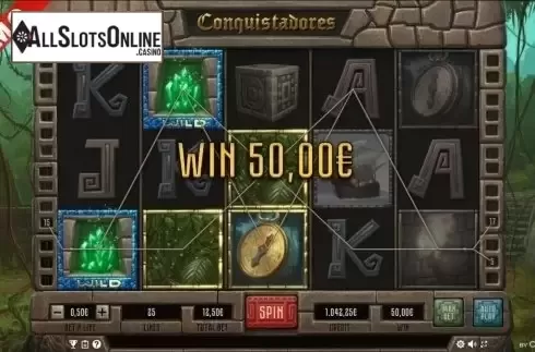 Wild win screen. Conquistadores from Capecod Gaming