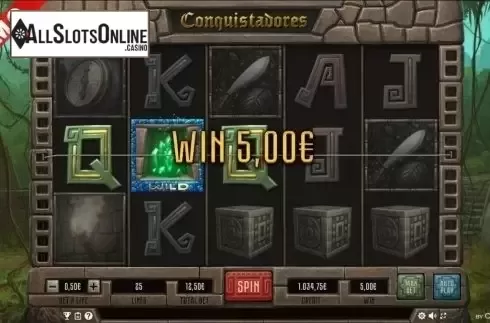 Wild win screen 2. Conquistadores from Capecod Gaming
