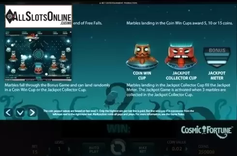 Screen8. Cosmic Fortune from NetEnt