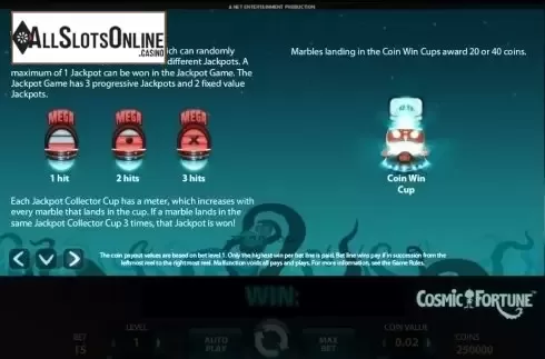 Screen9. Cosmic Fortune from NetEnt