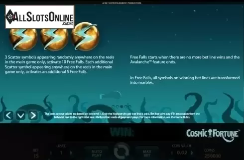 Screen7. Cosmic Fortune from NetEnt